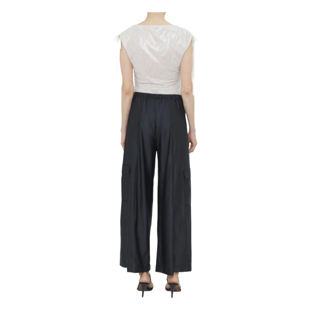 Max Mara Zwarte Broek Teseo Black Dames