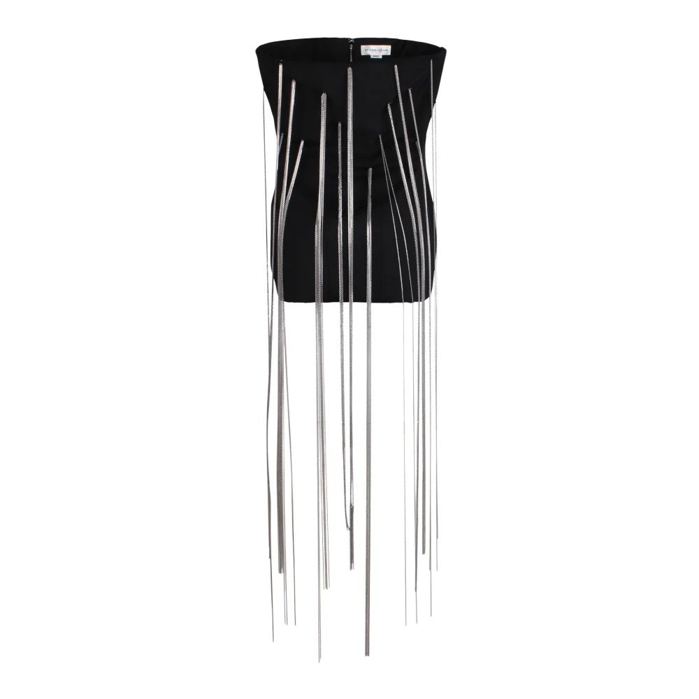 Victoria Beckham Corset Top met Kettingdetail Black Dames