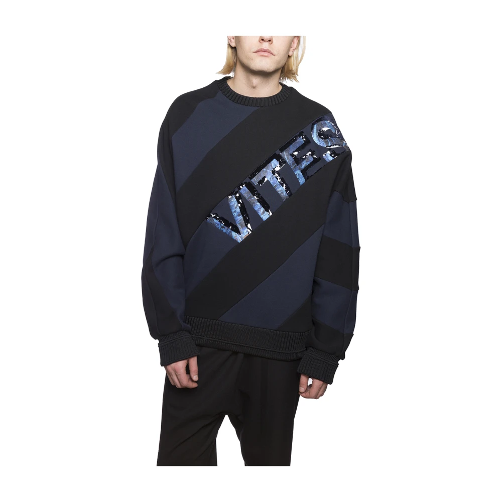 Juun.J Oversized Crewneck Sweatshirt Black Heren