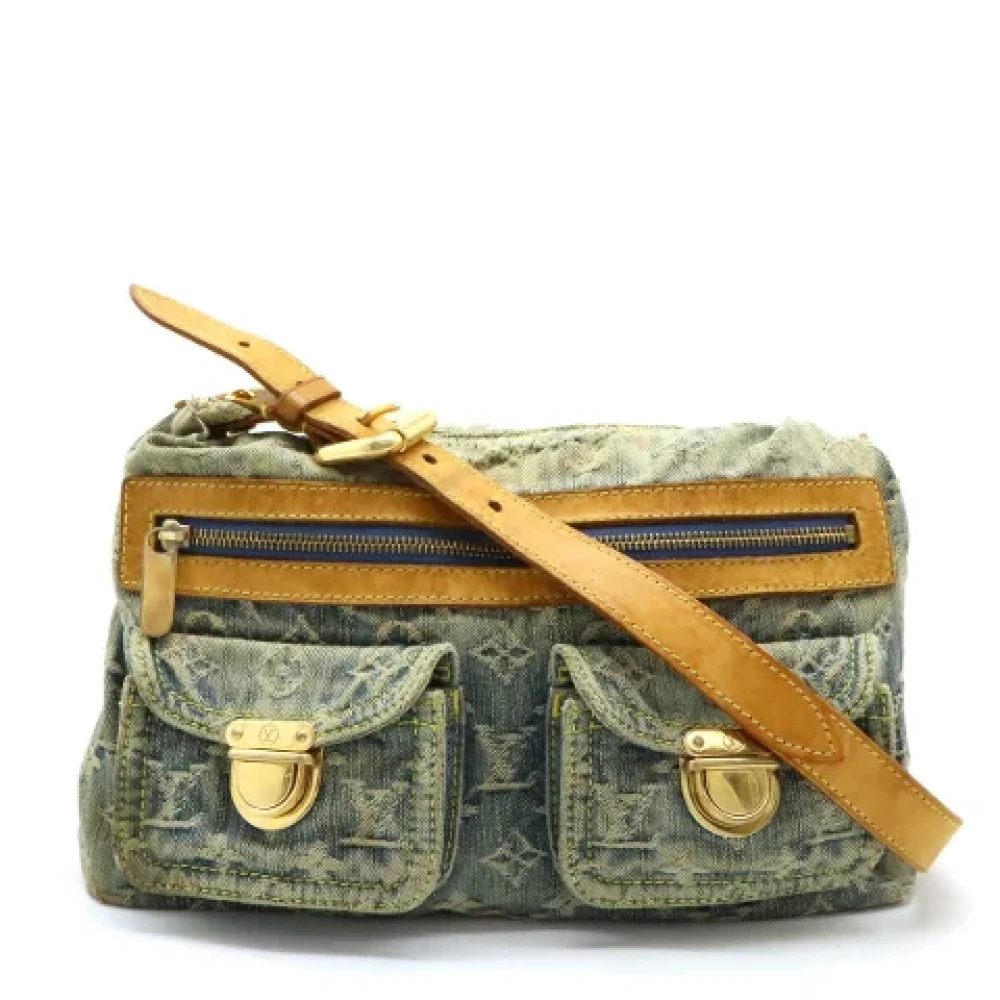 Louis Vuitton Vintage Pre-owned Denim crossbody-bags Blue Dames