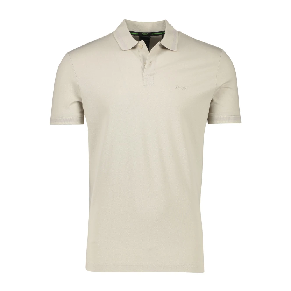 Hugo Boss Beige Polo Shirt met korte mouwen Beige Heren