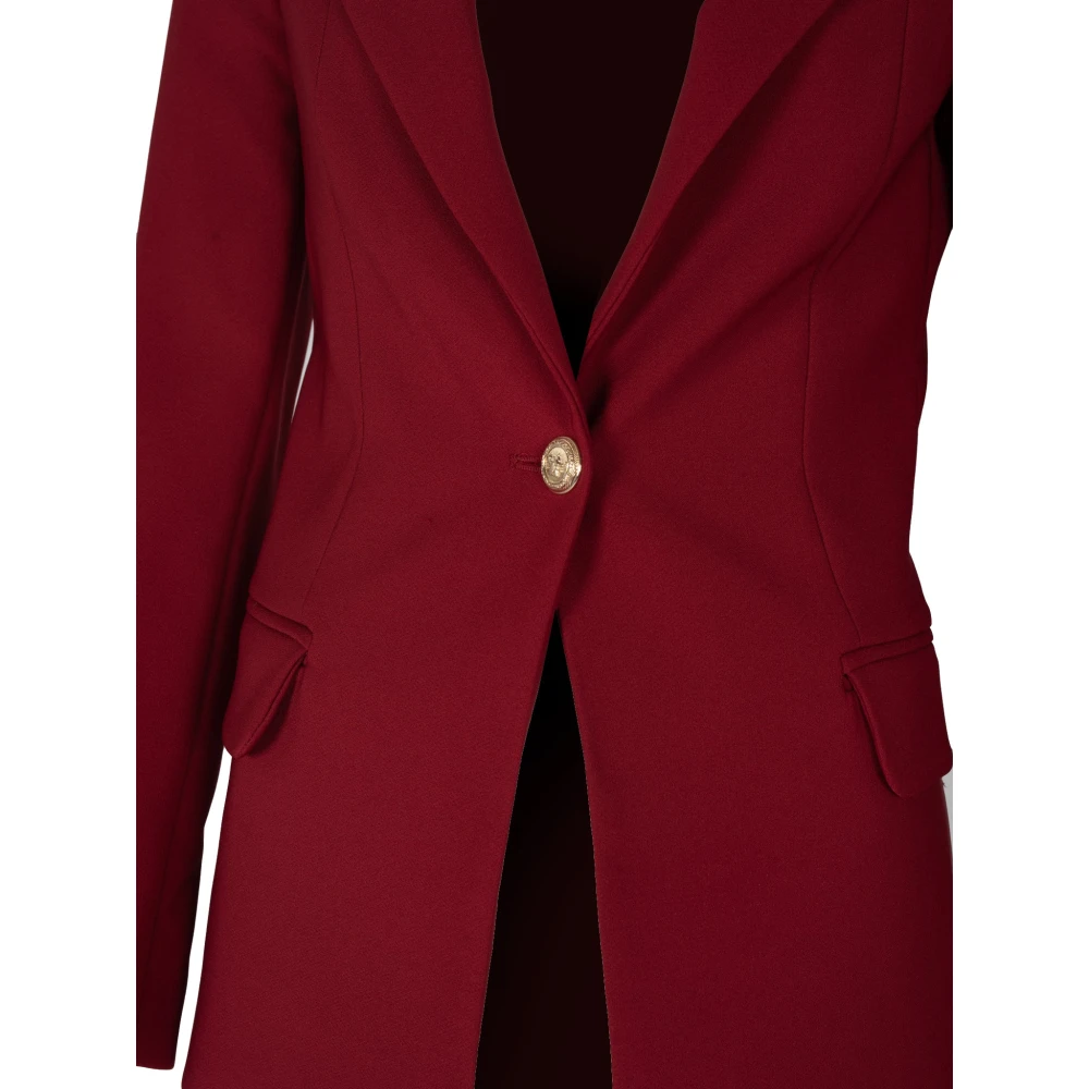 Liu Jo Klassieke Aansluitende Blazer Red Dames
