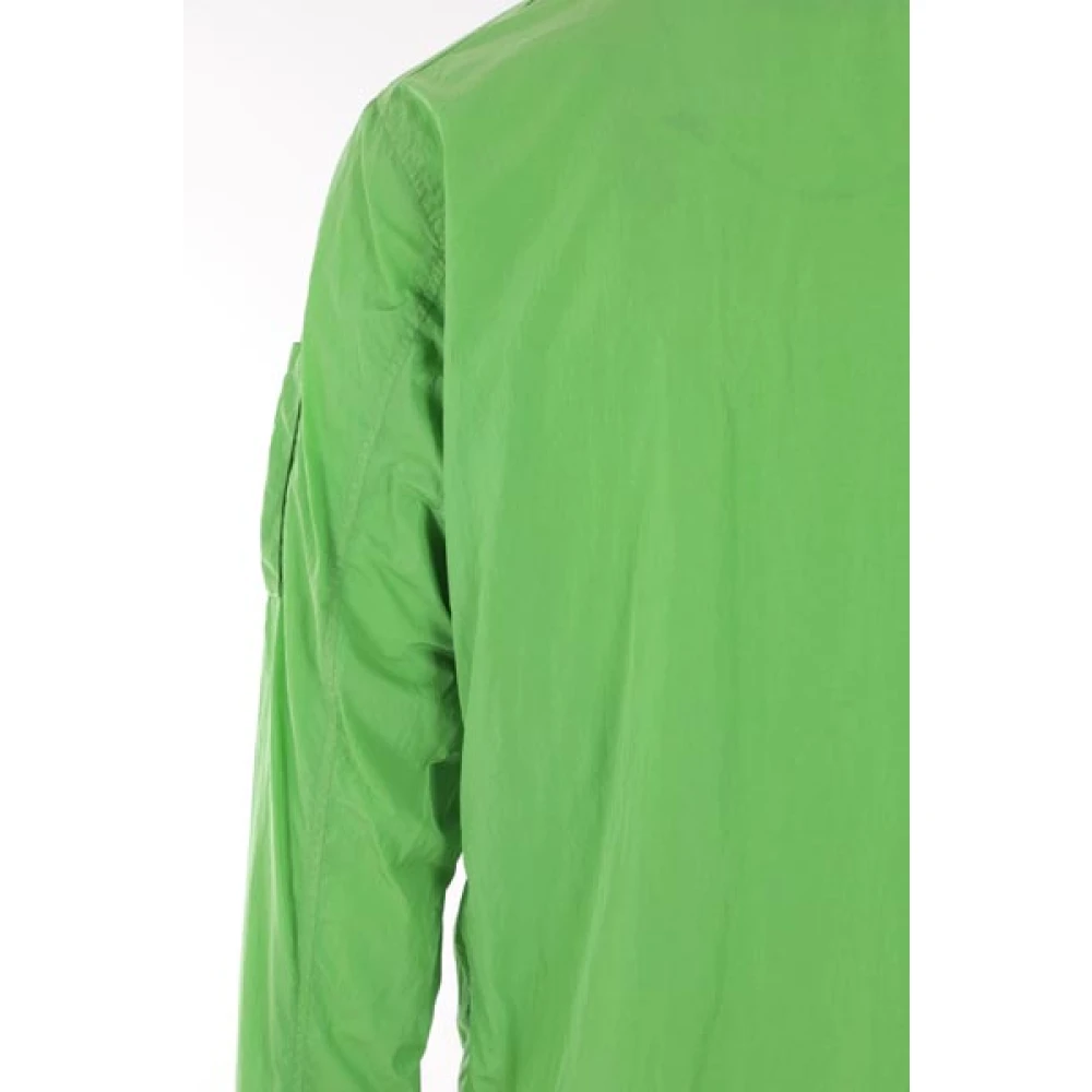 C.P. Company Groen technisch shirt met rubberen logopatch Green Heren