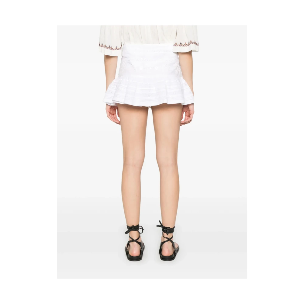Isabel Marant Étoile Witte Geborduurde Gelaagde Rok White Dames