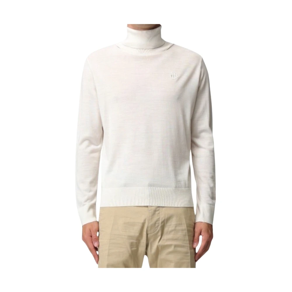 Dsquared2 Men's White Turtlenecks,, Stylish Pullover Jumper For Men Medium