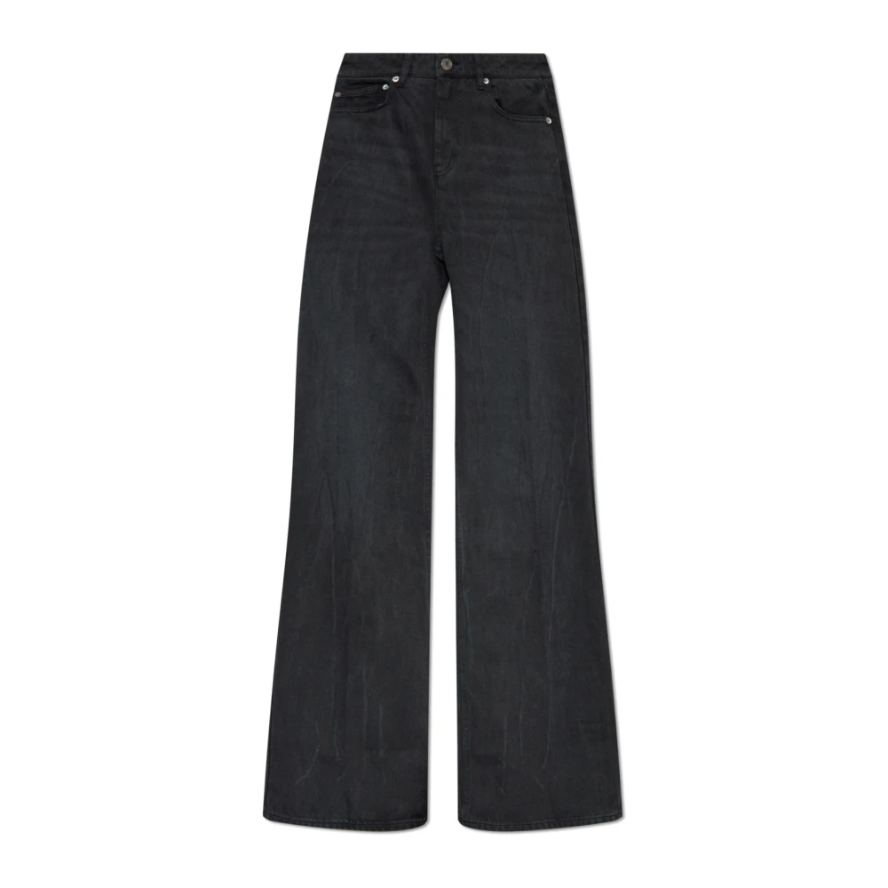 Ami Paris Wide-Leg Jeans Gray Dames