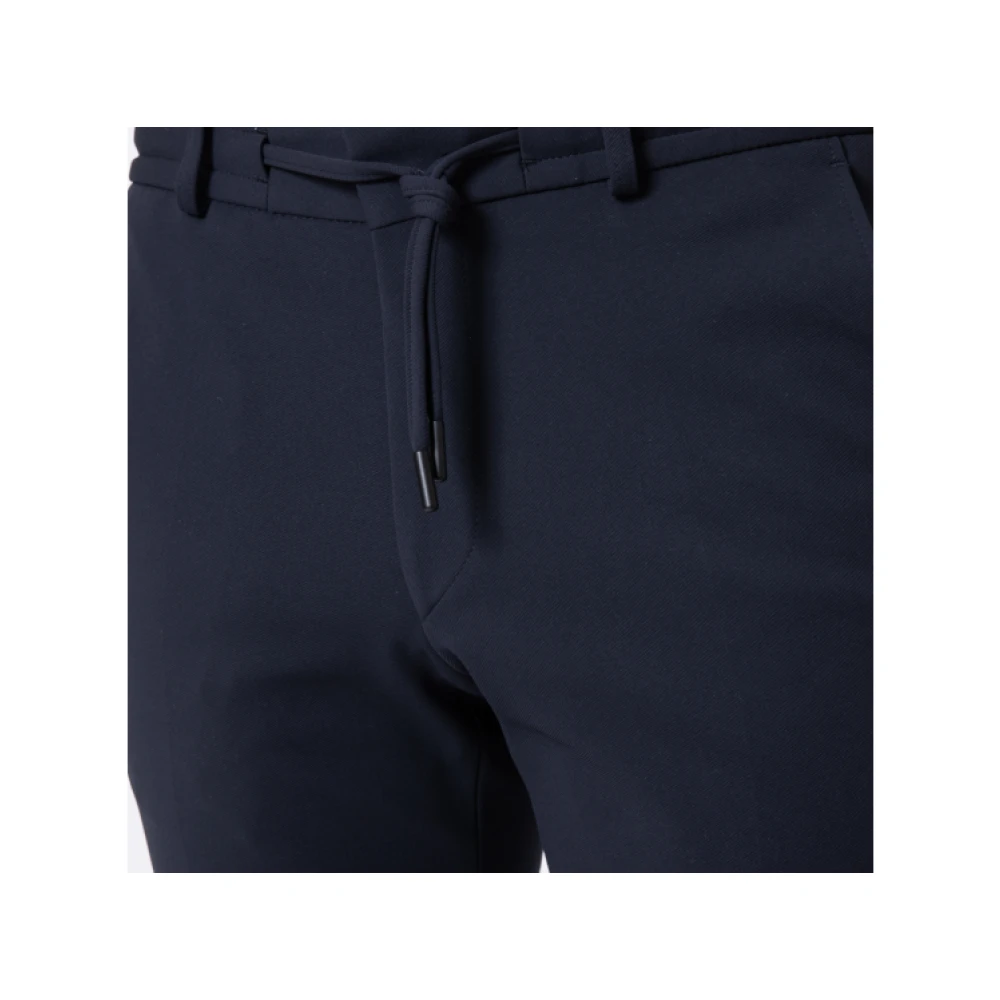 Karl Lagerfeld Donkerblauwe broek met koord Blue Heren