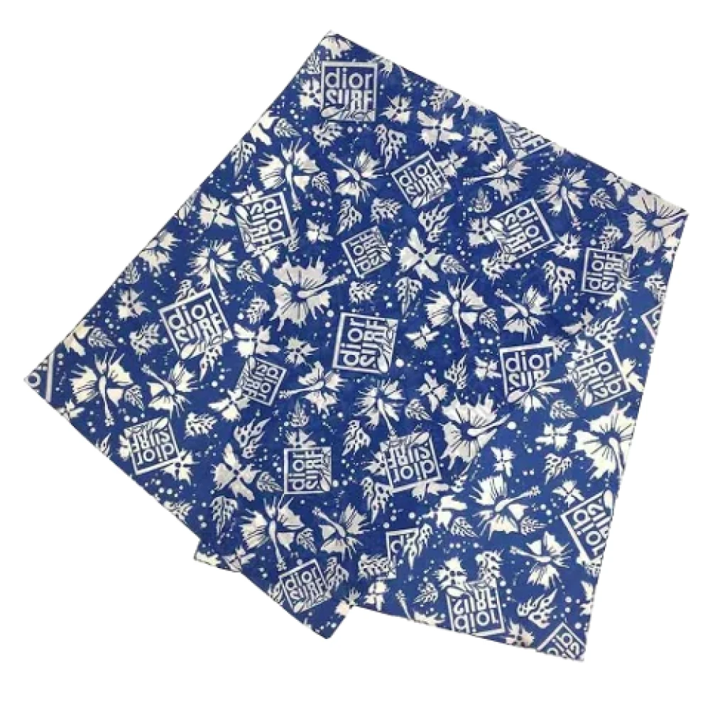 Dior Vintage Pre-owned Cotton scarves Blue Dames