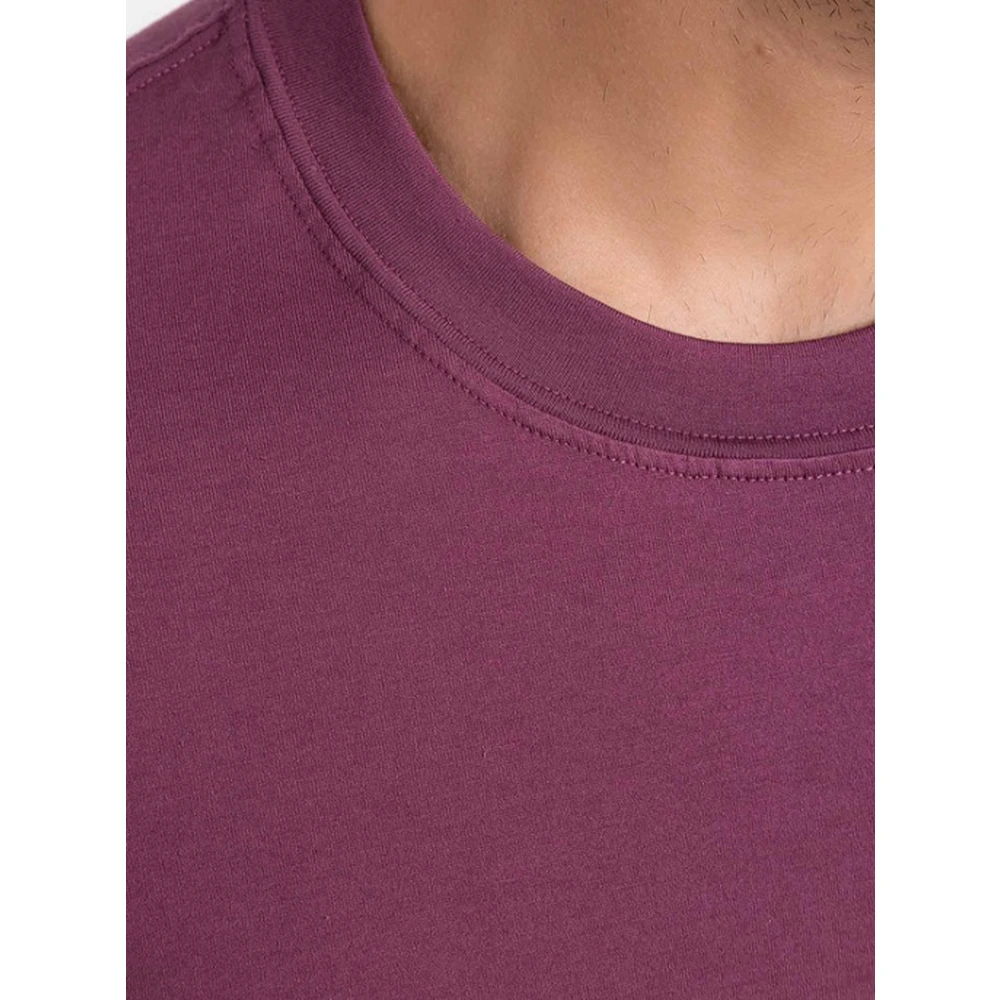 BRUNELLO CUCINELLI Heren Basic Fit T-shirt Purple Heren