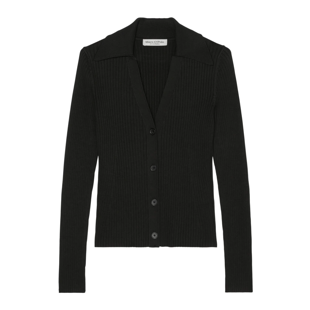 Marc O'Polo Cardigan met polokraag gevormd Black Dames