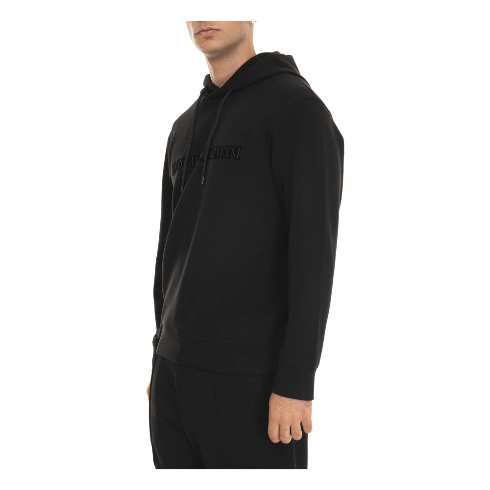 Emporio Armani Hoodie met logo Black Heren