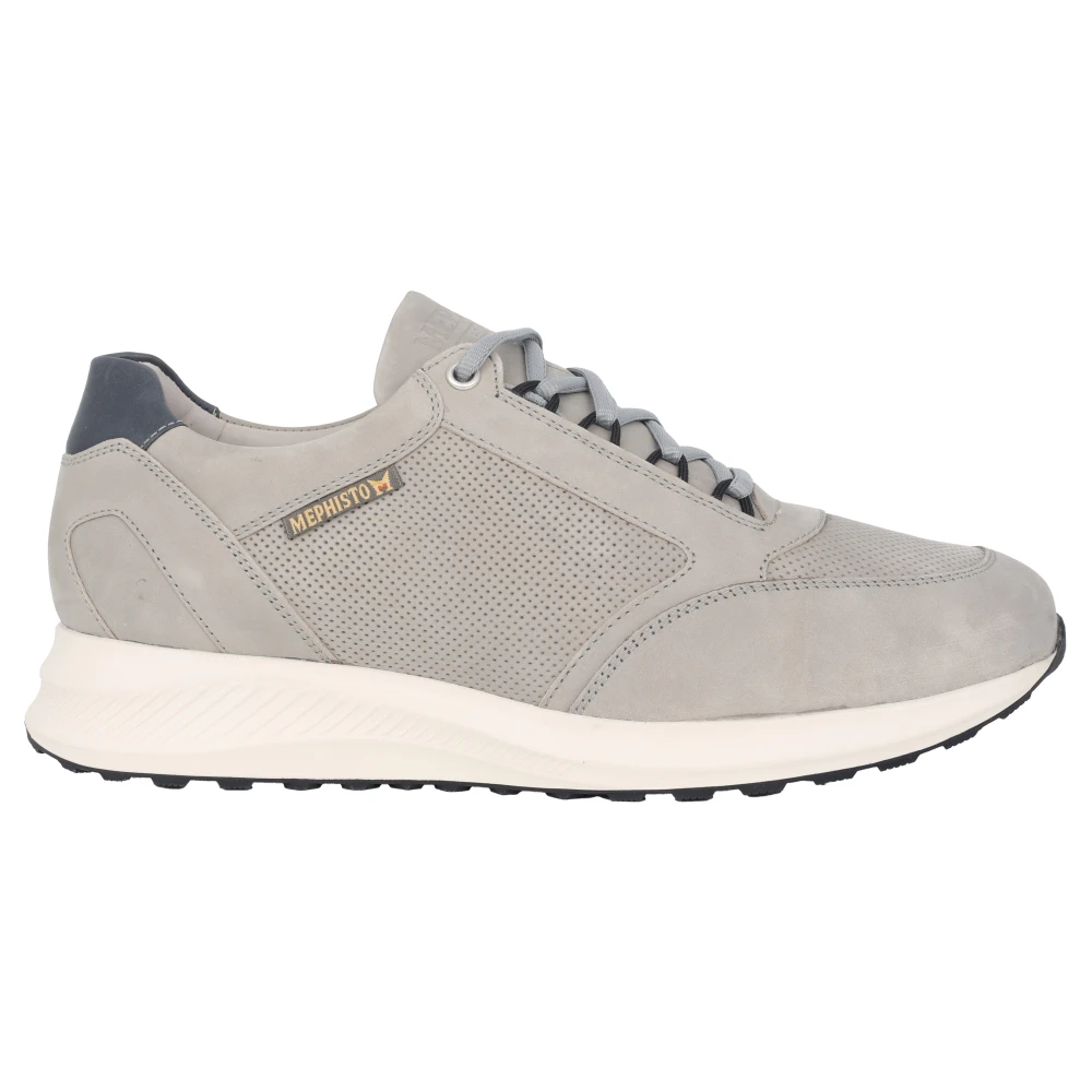 Mephisto Grijze Heren Sneaker met Schokdemper Heren Schoenen Grijs
