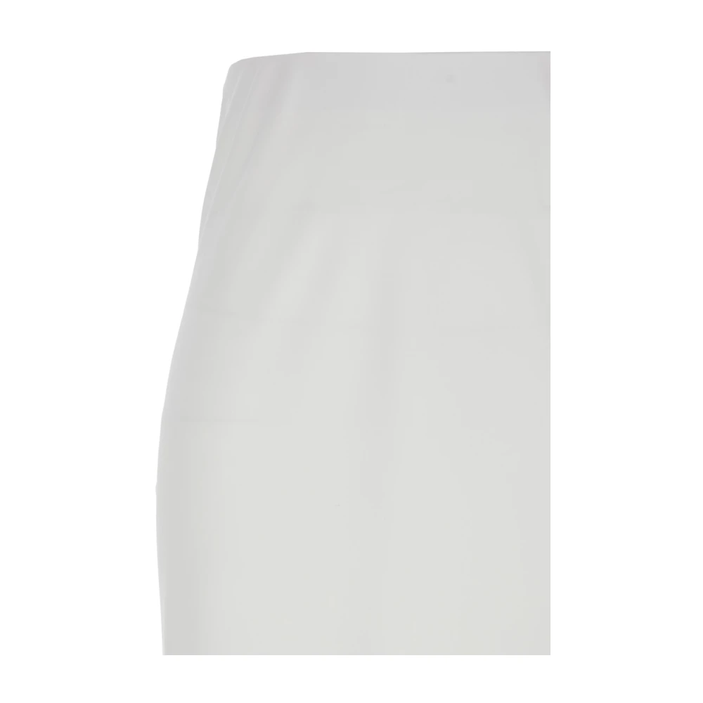 Plain Units Witte Satijnen Lange Rok met Ruche White Dames