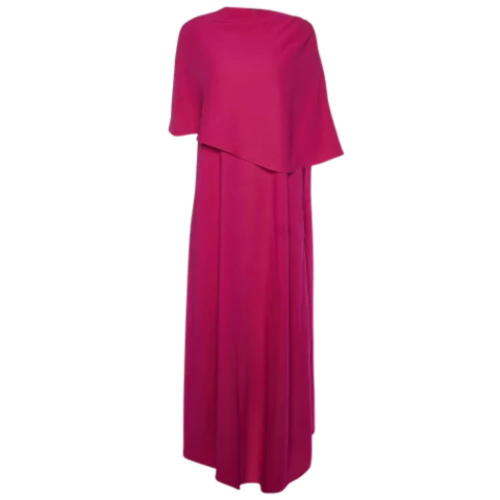 Oscar De La Renta Pre-owned Silk dresses Pink Dames