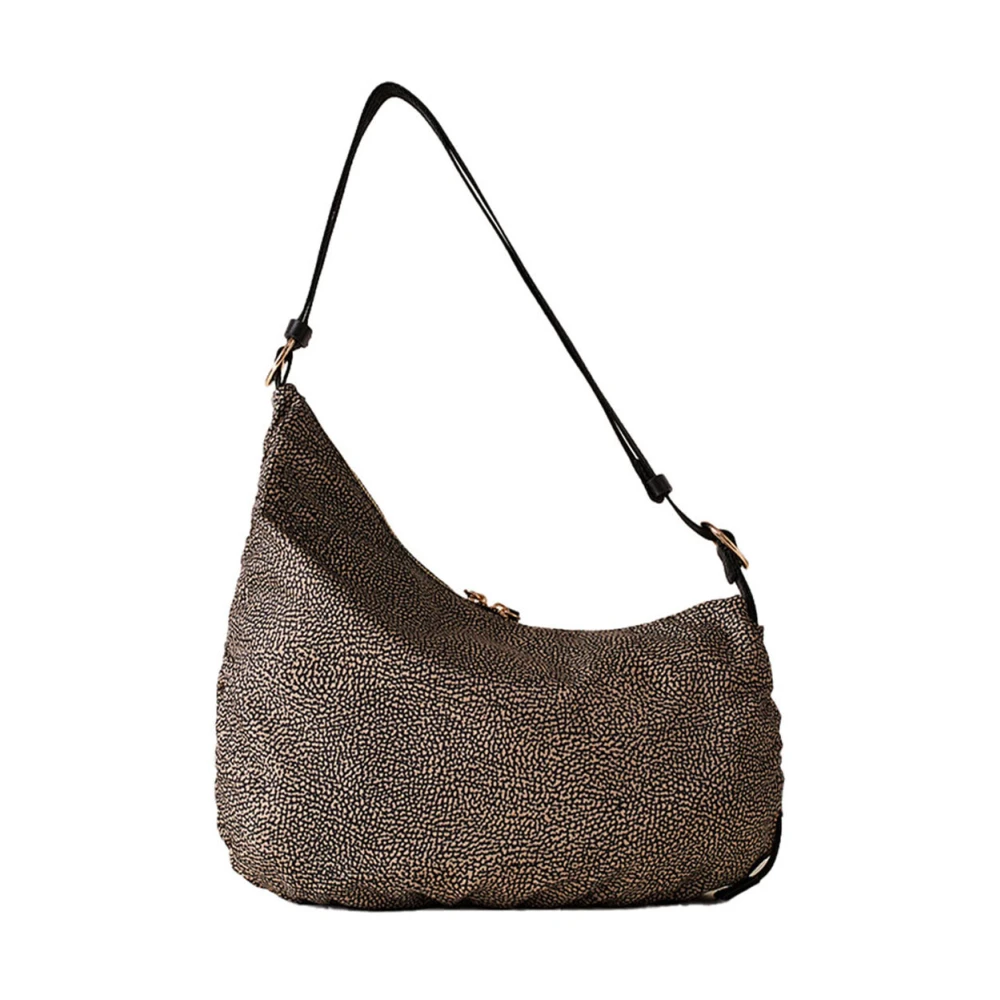 Borbonese Stijlvolle Teapot Tas met Verstelbare Band Brown Dames