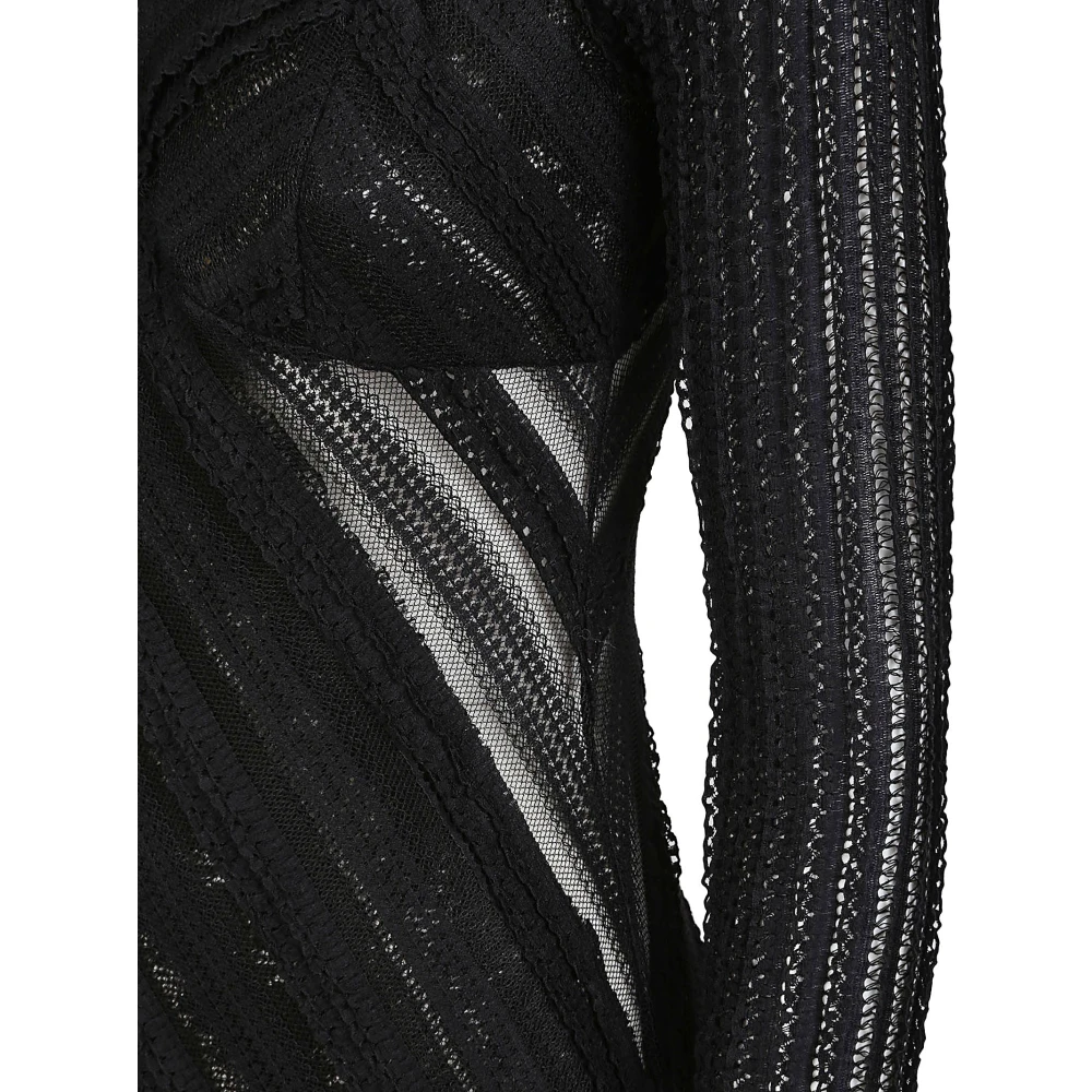 Charo Ruiz Ibiza Zwarte jurken met polyester en elastan Black Dames