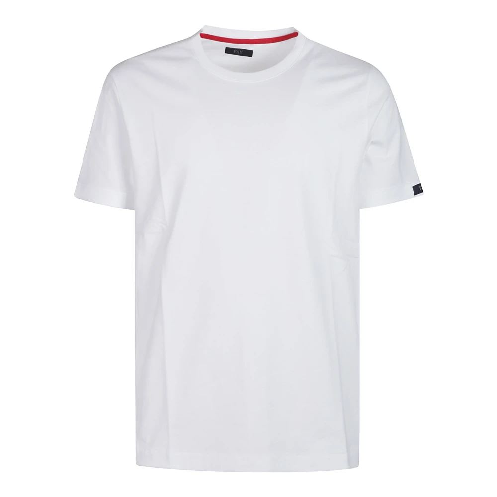 Fay Casual Katoenen T-shirt White Heren