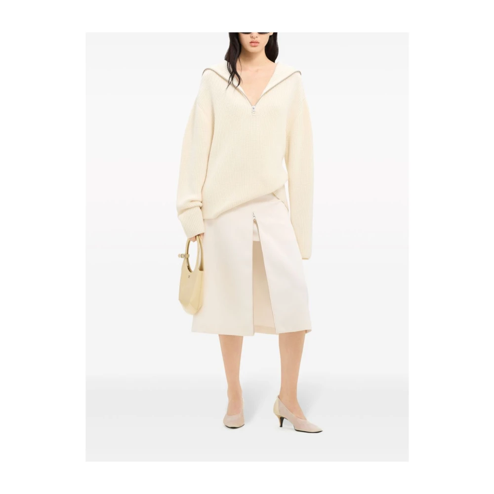 Courrèges Natuurlijke Sweater Pullover Stijl 0079 Beige Dames