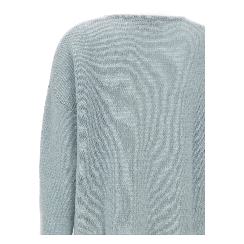 Hemisphere Kasjmier Zijden Trui Blauw V-Hals Blue Dames