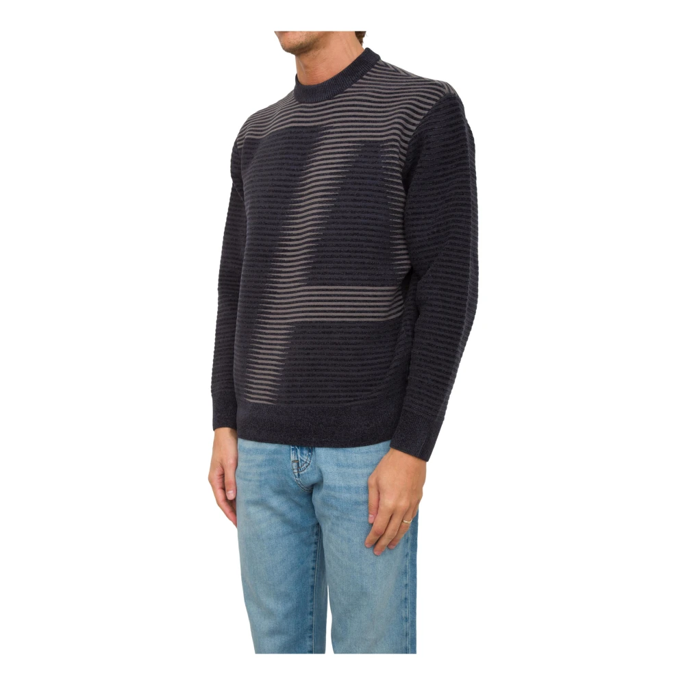 Armani Exchange Blauwe Pullover Sweater Blue Heren
