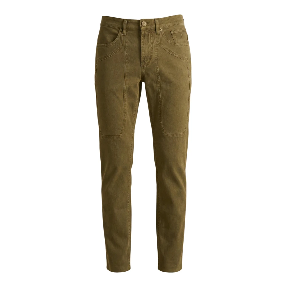 Jeckerson Men's Green Slim Fit Jeans, W38, John Slim Fit 5-Pocket Trousers