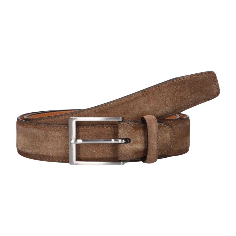 Magnanni Bruine Suède Riem met Metalen Gesp Brown Heren