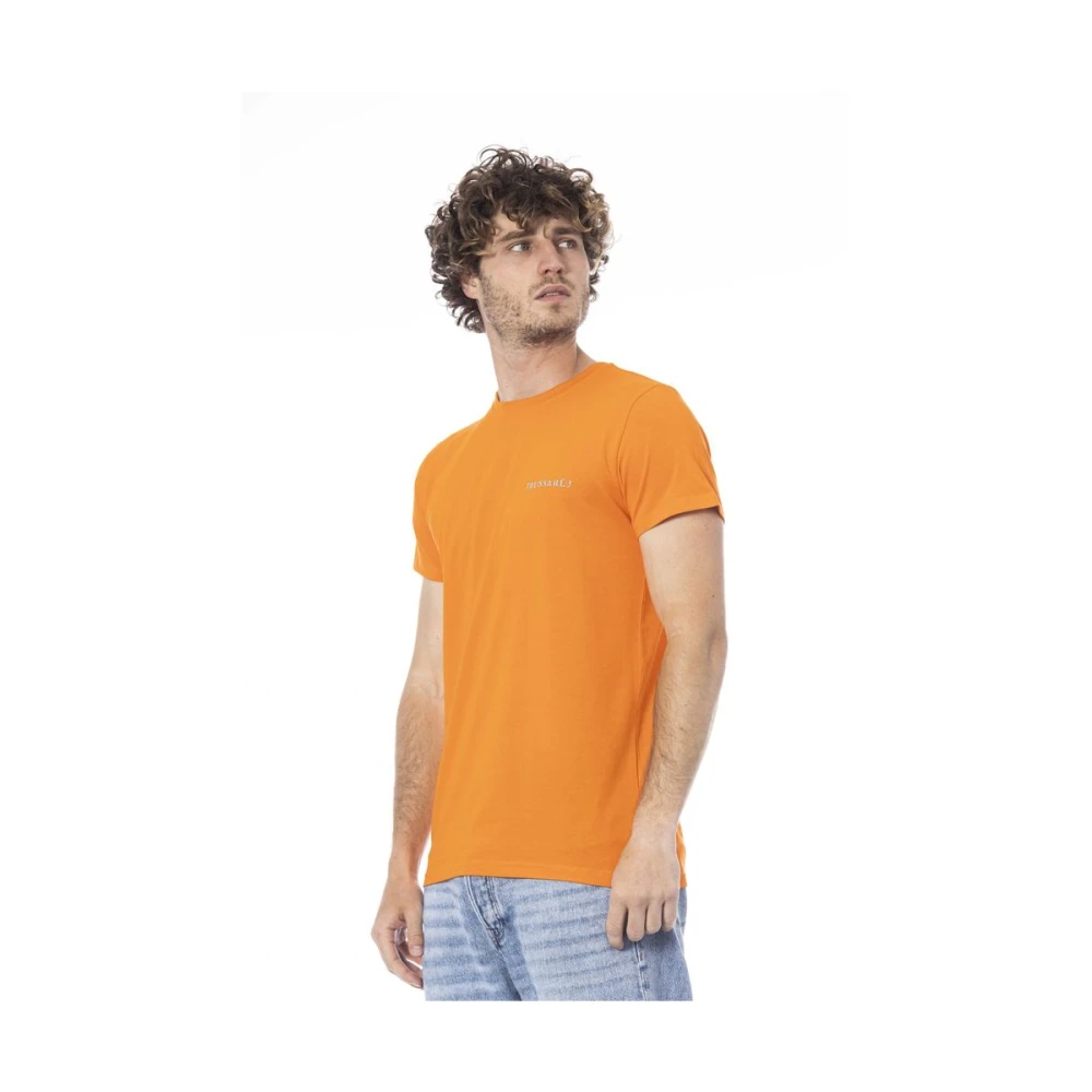 Trussardi Oranje Beachwear Logo Print T-Shirt Orange Heren