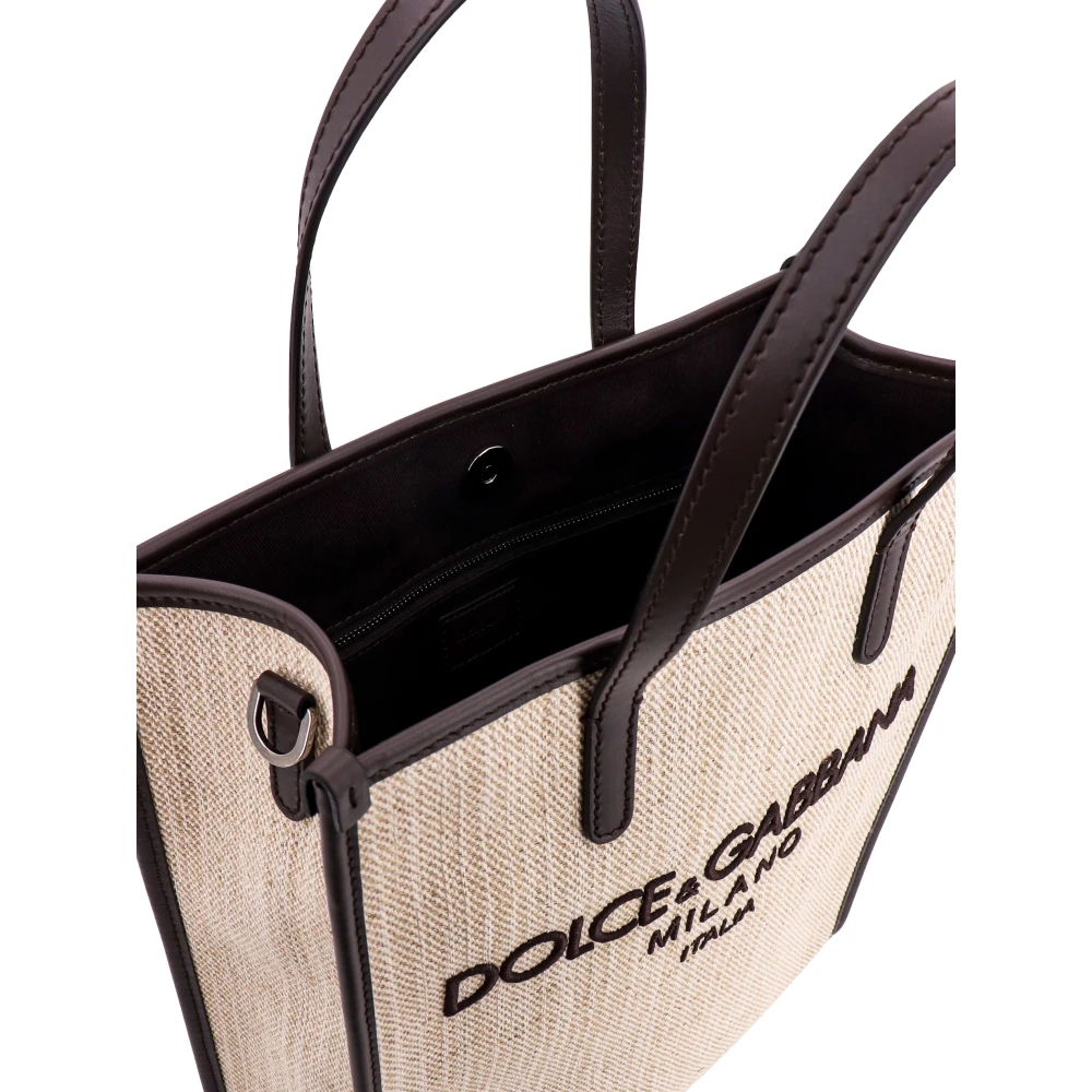 Dolce & Gabbana Beige Leren Handtas Aw23 Beige Heren