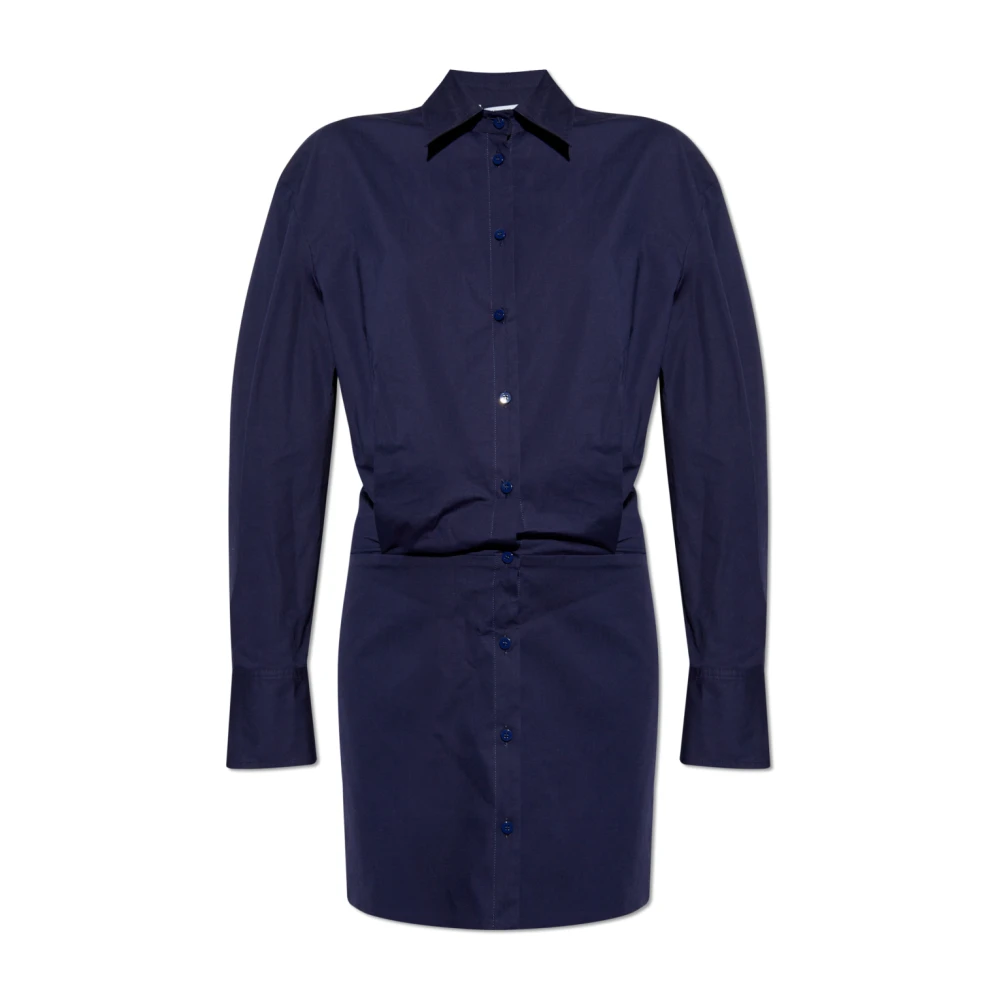 The Attico Women's Blue Shirt Dresses, M, Draped Dress