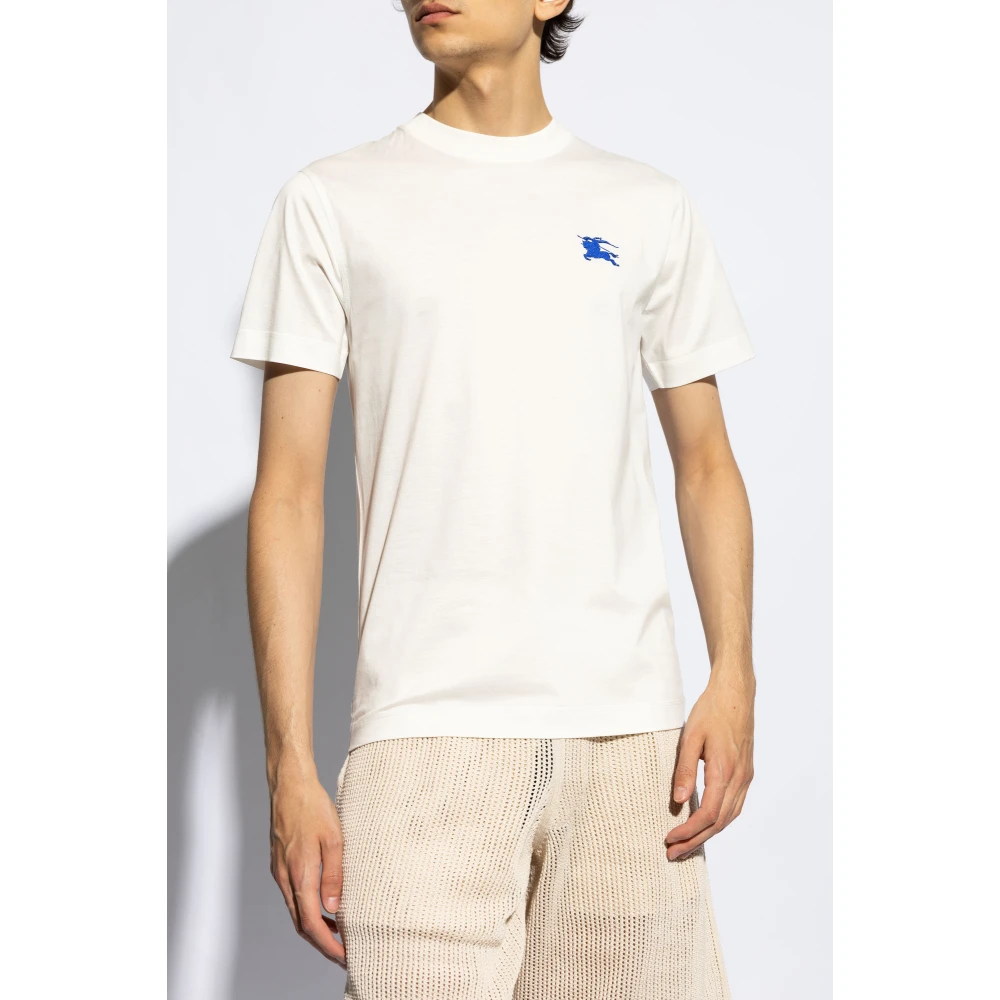 Burberry T-shirt met logo White Heren