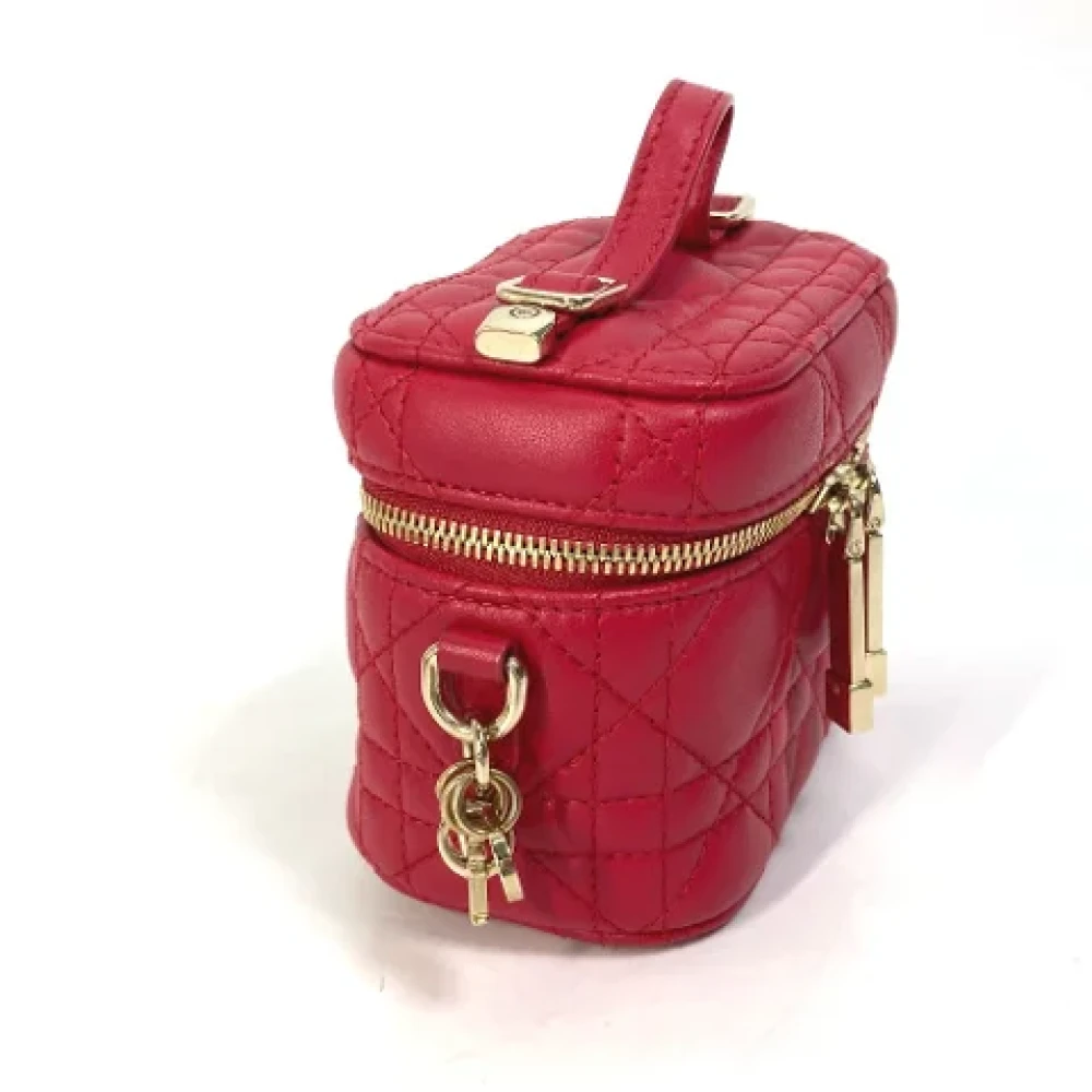 Dior Vintage Pre-owned Leather dior-bags Red Dames
