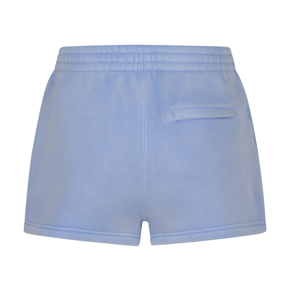 alexander wang Terry Sweatshort met Puff Paint Logo Blue Dames