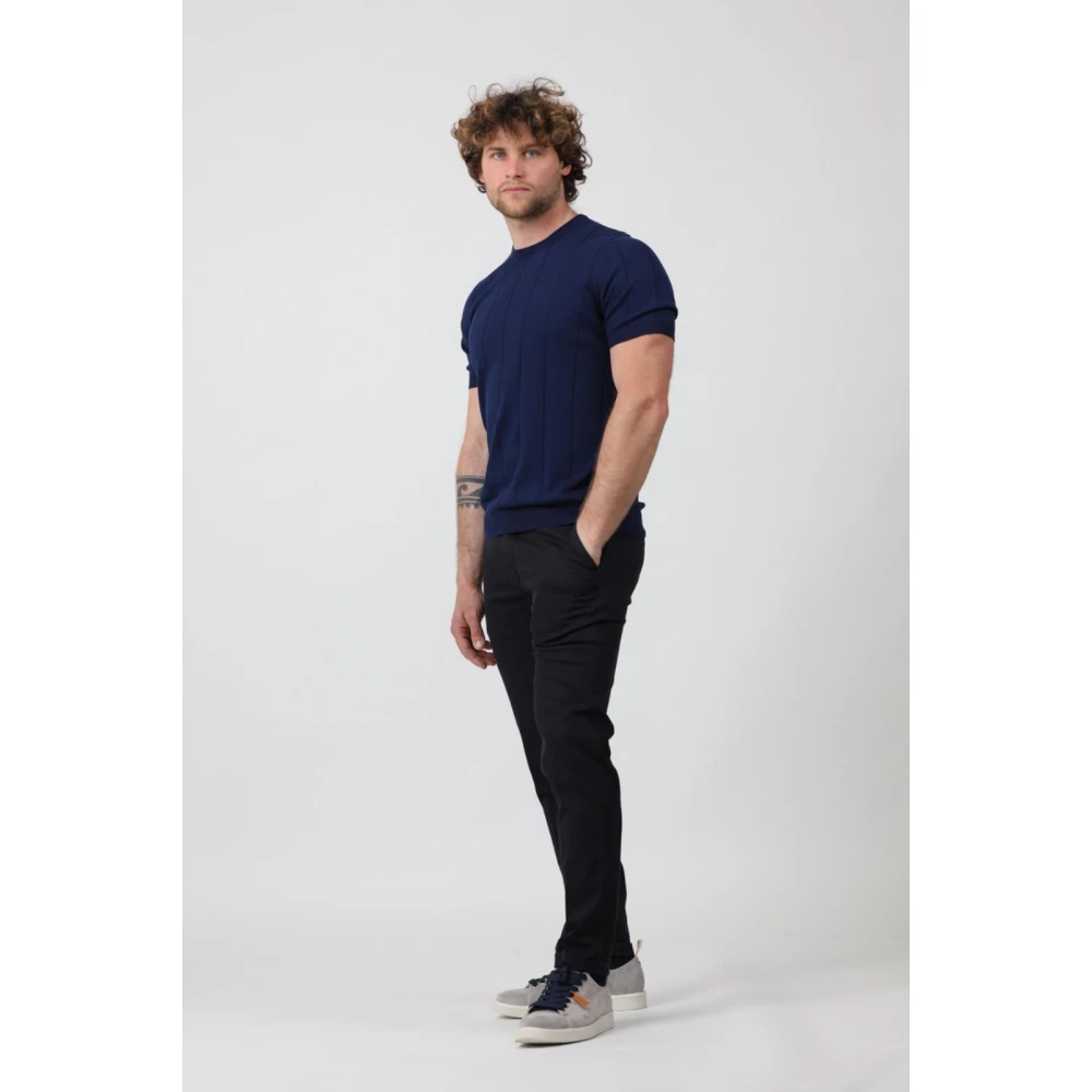 Re-Hash Mucha 10 Chinos met omgeslagen zoom Blue Heren