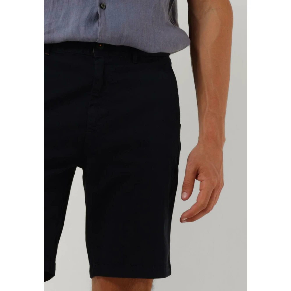 Boss Orange Slim Chino Shorts voor Heren Blue Heren