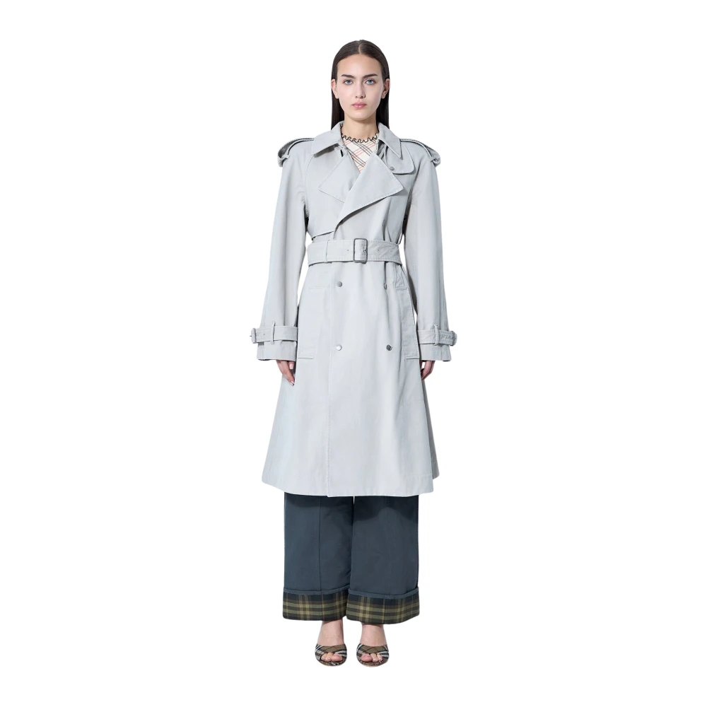 Burberry Women's Beige Trench Coats, S, Classic Cotton Trench Coat