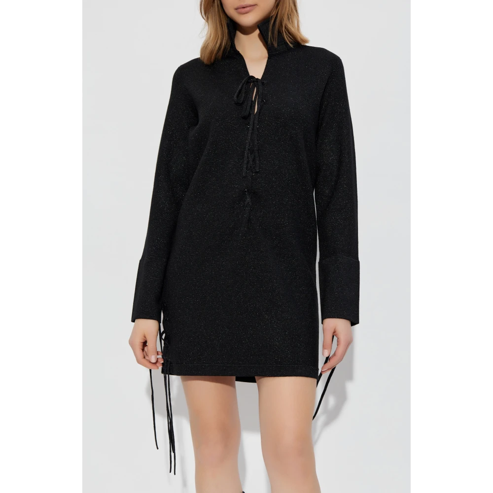 Zadig & Voltaire Jurk met metallic draad Black Dames