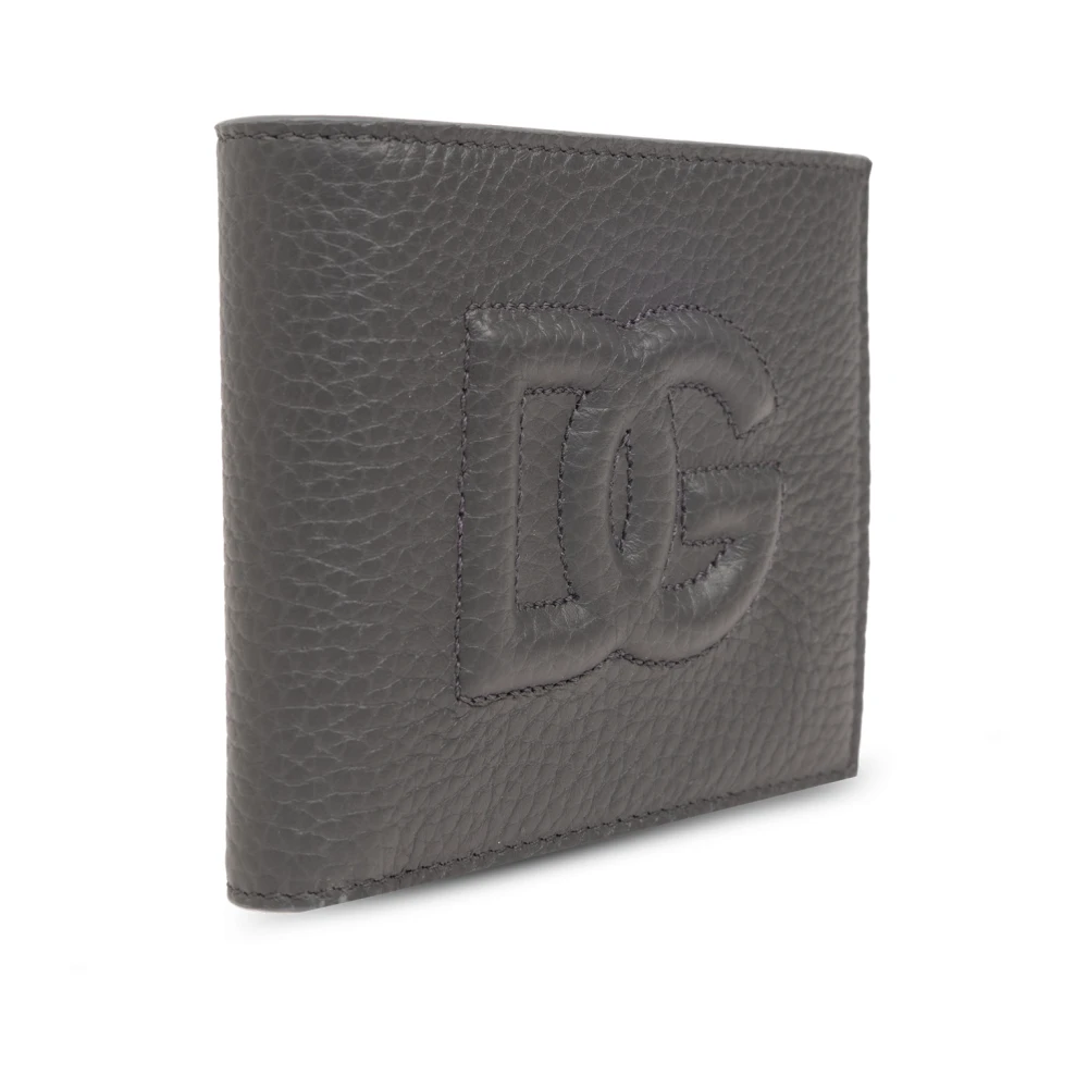 Dolce & Gabbana Opvouwbare portemonnee met logo Gray Heren