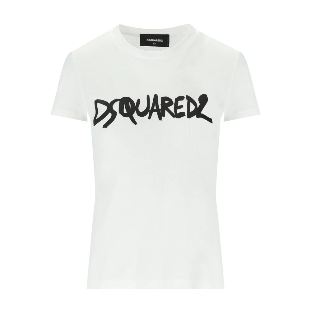 Dsquared2 Women's White T-Shirts,, Mini Fit T-Shirt Extra Small