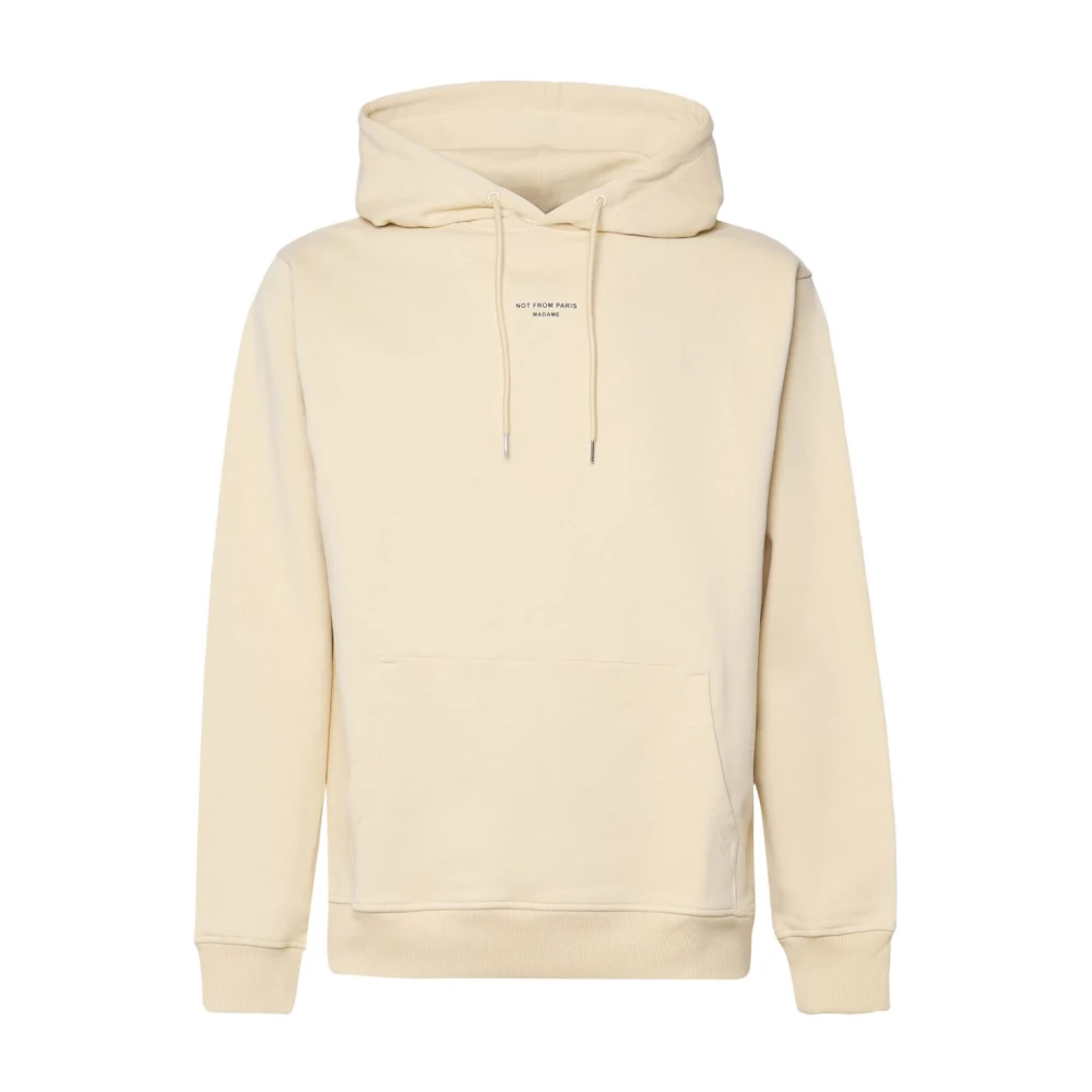 Drole de Monsieur Gele hoodie met logoprint Yellow Heren