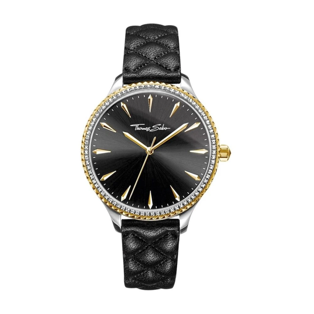 Thomas Sabo Women's Black Elegant Leather Strap Dress Watch