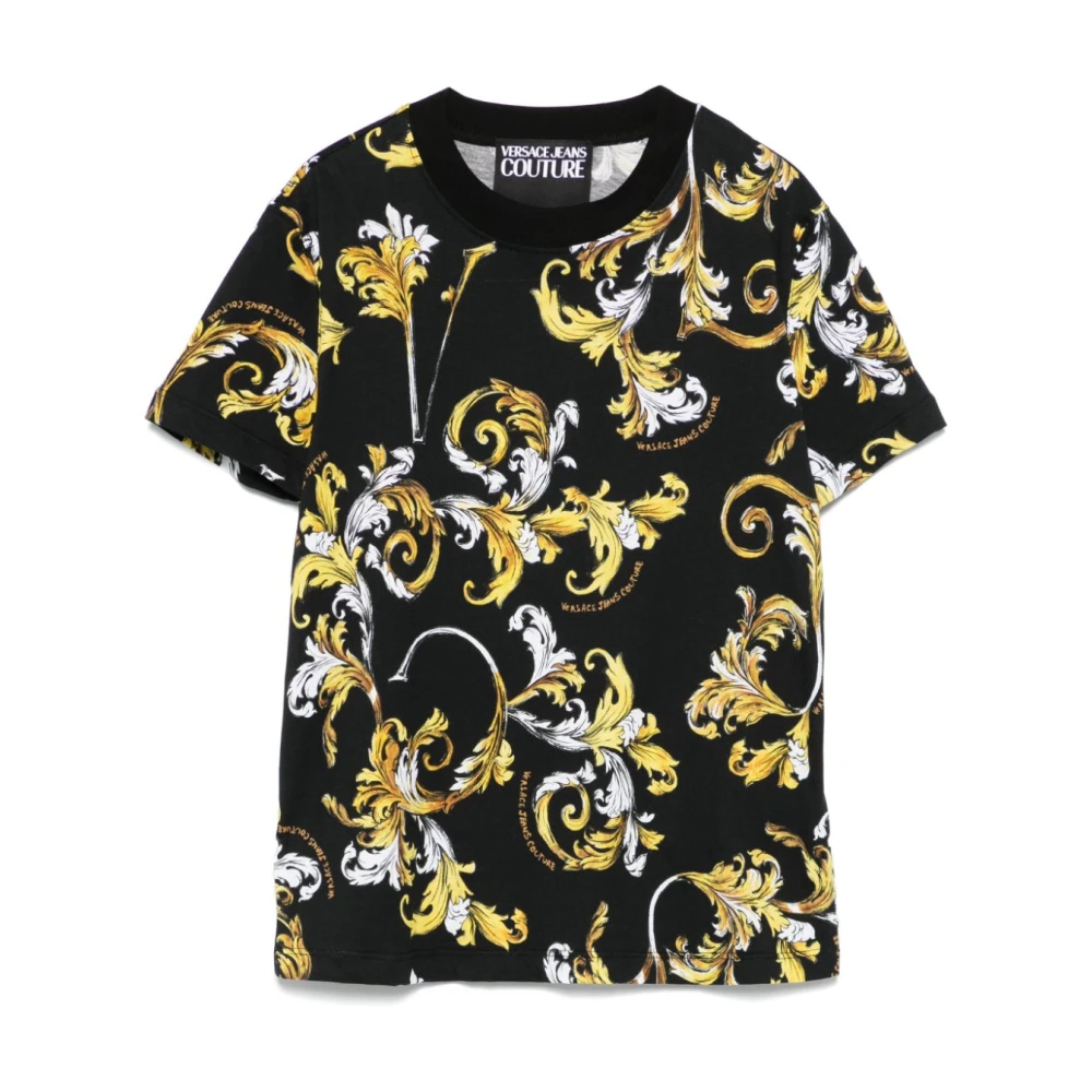Versace Jeans Couture Zwarte T-shirts en Polos Black Dames