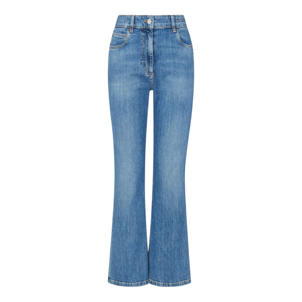 Marella Flare Cropped Jeans Blue Dames