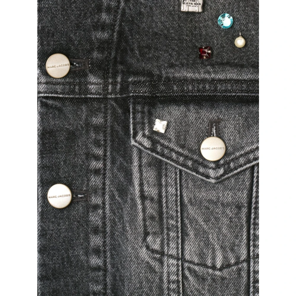 Marc Jacobs Denimjas met kristallen Gray Dames
