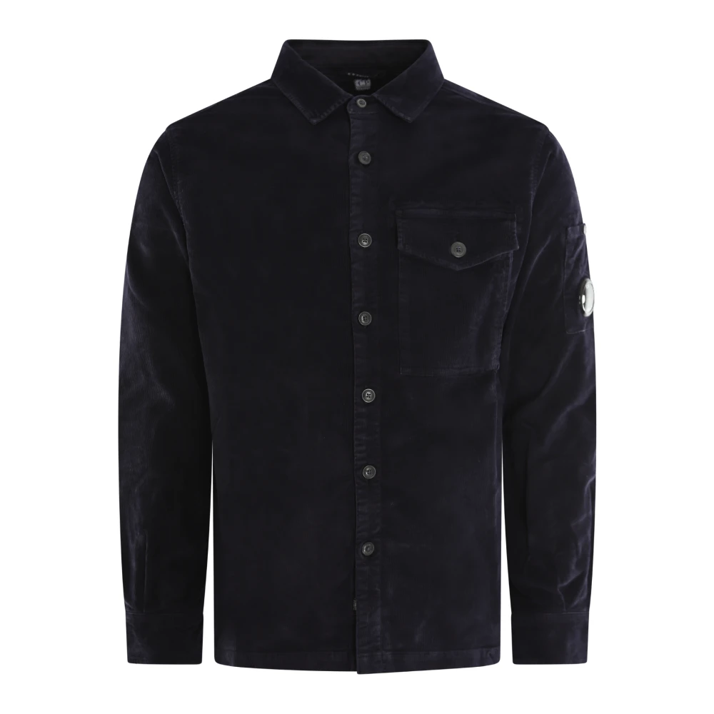 C.P. Company Corduroy Lens Buttoned Jas Purple Heren