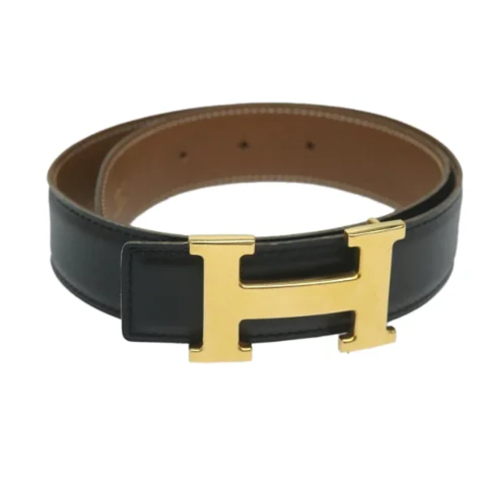 Hermès Vintage Pre-owned Leather belts Black Dames
