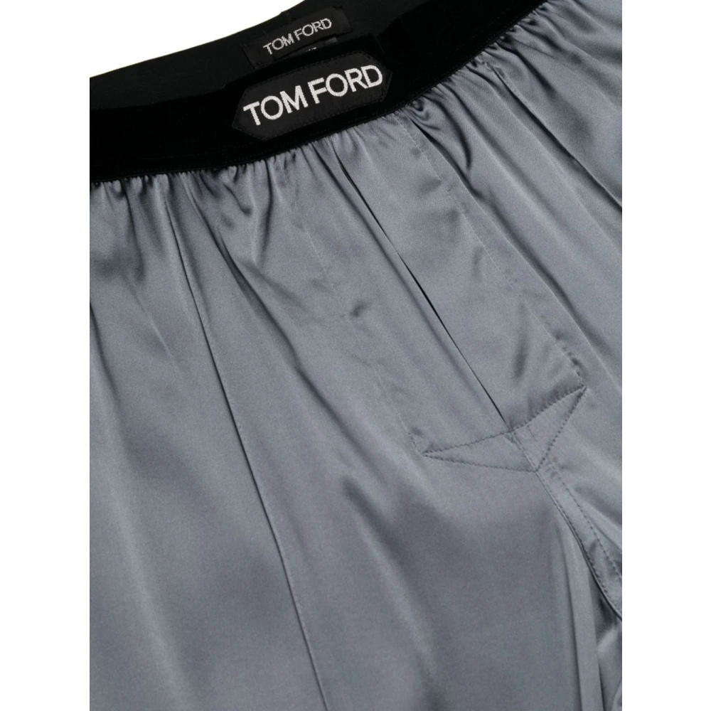 Tom Ford Grijze Logo Taille Pyjamabroek Gray Heren