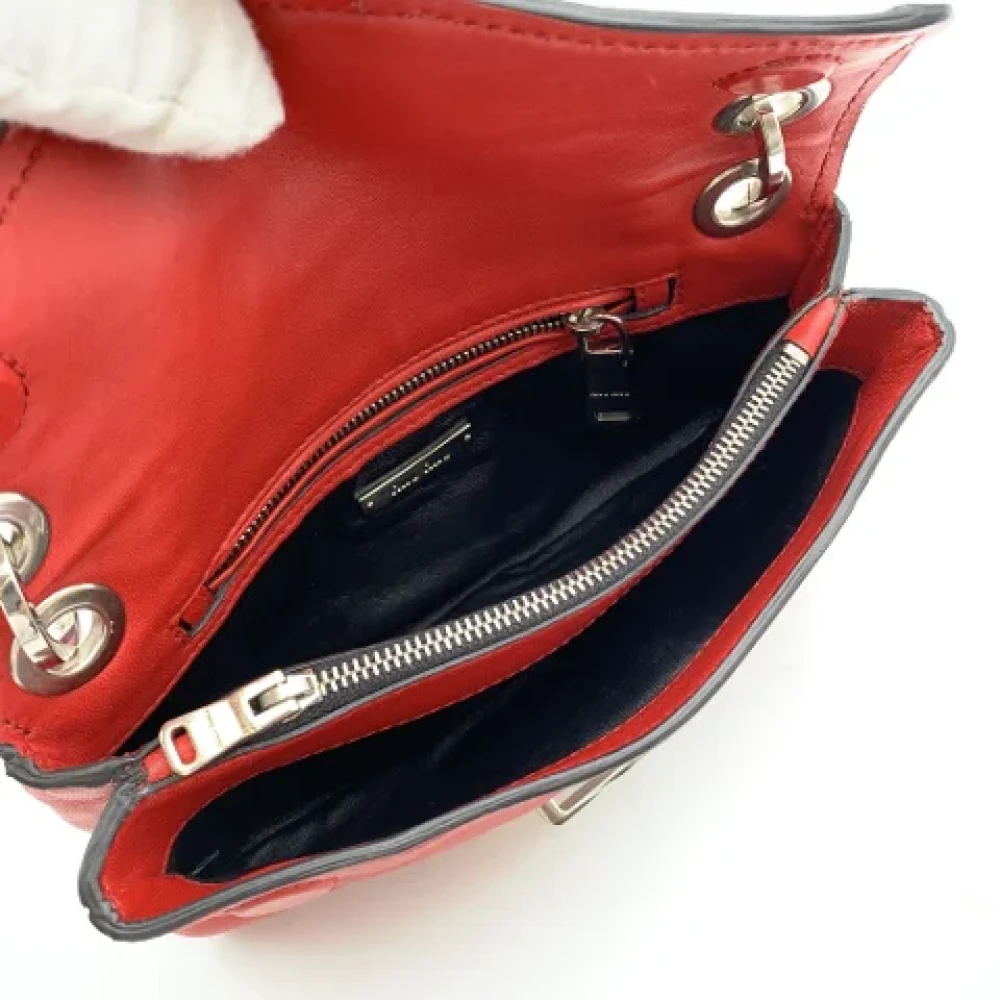 Miu Pre-owned Leather shoulder-bags Red Dames