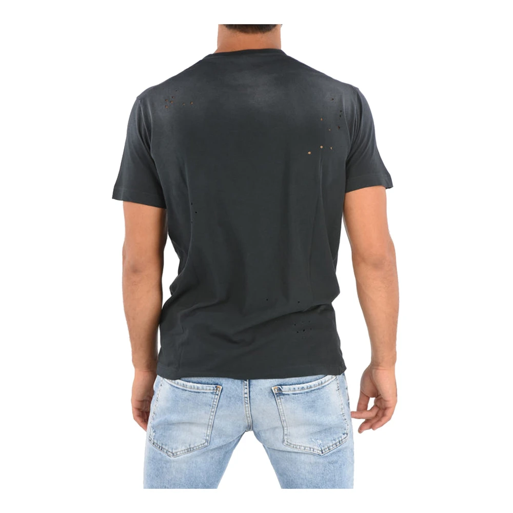 Dsquared2 Zwarte Katoenen Logo T-Shirt Ss22 Black Heren