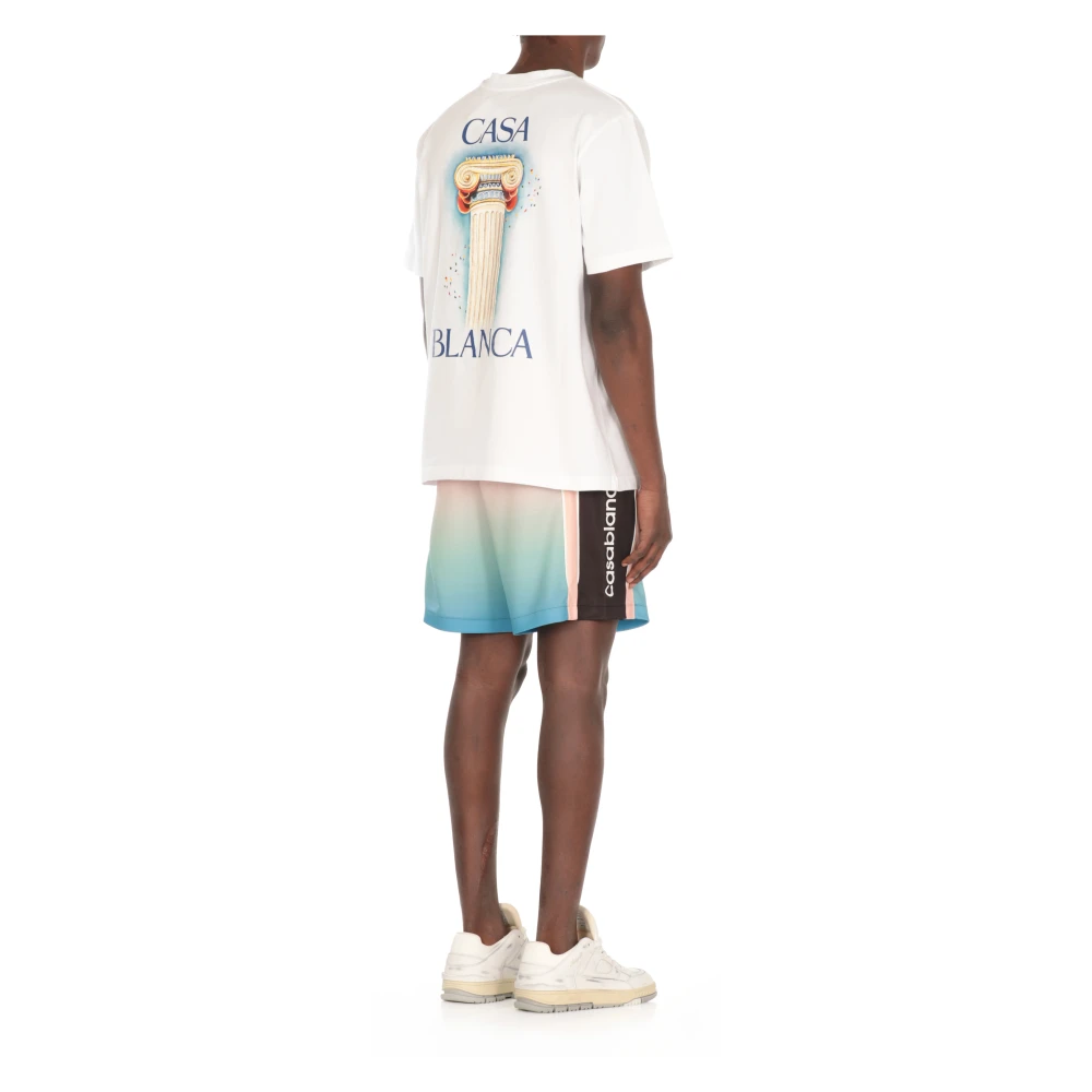 Casablanca Witte Katoenen T-shirt met Kraag White Heren
