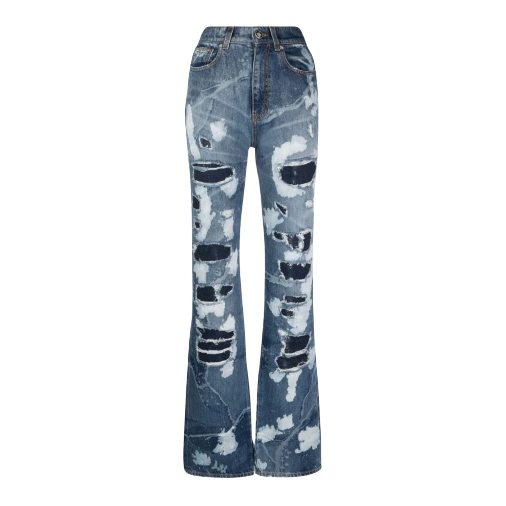 John Richmond Vintage Jeans met Wijde Pijpen Blue Dames